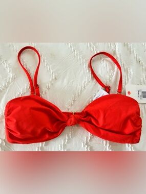 Orange Knot Front Bikini Top - Women small billabong